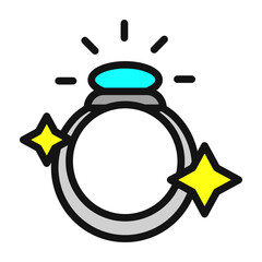 Magic Ring Vector Filled Icon Design