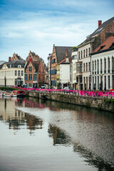 Obraz premium Breast Cancer Awareness Month in Ghent, Belgium