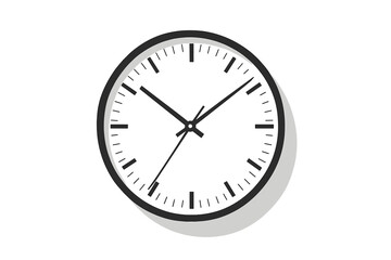 Minimalist clock face vector icon. Simple flat illustration of a watch with no numbers. Concept for time management, deadline, business schedule, punctuality and waiting.