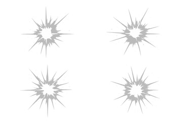 Bright star burst glow, transparent light effect with sparkling rays and shine particles, radiant luminous flare vector illustration on clear background