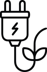 a-line-art-icon green  energy 