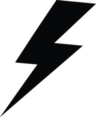 Lightning Bolt Isolated on Dark Background &ndash; Electric Energy Flash Effect