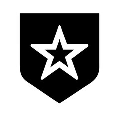 Vector art of shield with star icon