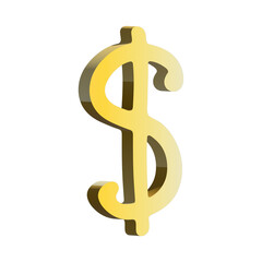 3d dollar currency symbol. Single element for design