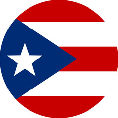 Naklejka premium Puerto Rico flag illustrator national of round