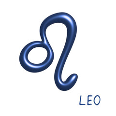 3d leo zodiac sign Astrology clipart Element for design