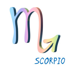 3d scorpio zodiac sign Astrology clipart Element for design