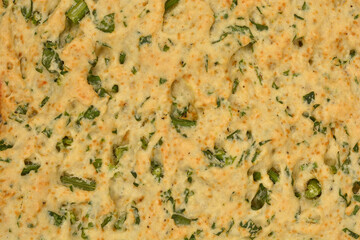 Baked Homemade Parsley Cracker Texture