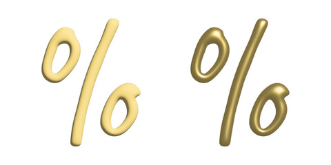 3d percentage symbol clipart Percent doodle Discount voucher sign Income tax Single element for design