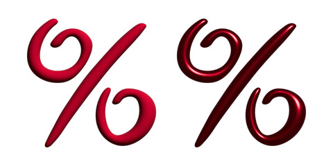 3d percentage symbol clipart Percent doodle Discount voucher sign Income tax Single element for design