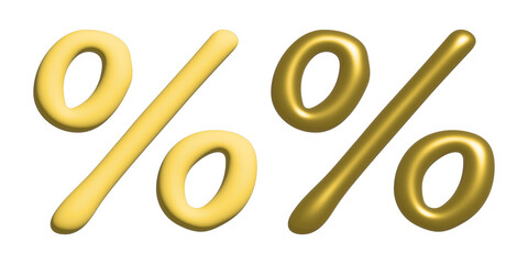 3d percentage symbol clipart Percent doodle Discount voucher sign Income tax Single element for design