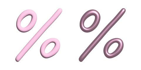 3d percentage symbol clipart Percent doodle Discount voucher sign Income tax Single element for design