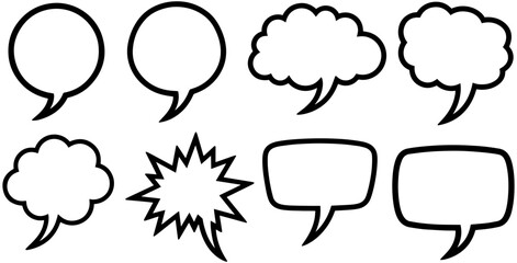 Dynamic speech bubbles for modern communication, conversation, and social media marketing designs