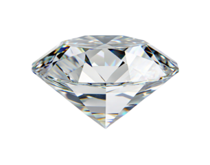 Brilliant cut diamond sparkles with facets reflecting light jewelry gemstone luxury
