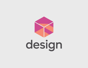 Fototapeta premium This vibrant hexagonal logo design reflects creativity and modern aesthetics, making it suitable for any innovative design firm wanting to stand out in a competitive market.