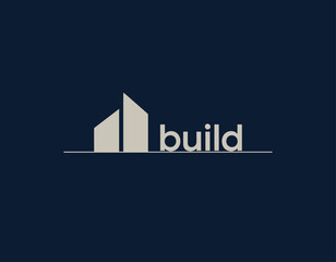 This image features a sleek and modern logo design representing construction and architecture, emphasizing progress and innovation in the building industry.