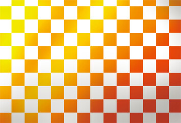 モミジ色のグラデーションの市松模様の背景