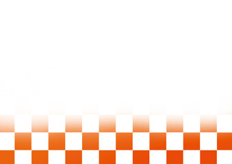 シンプルな朱色の市松模様。下部