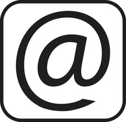 Gmail symbol icon simple black and white abstract communication digital mail messaging correspondence connection