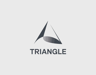 Fototapeta premium This triangle logo represents stability and simplicity, utilizing abstract design principles to create a striking yet minimal visual identity.