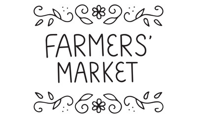 Farmers' Market Sign SVG PNG | Farmhouse Kitchen Decor & Wall Art
