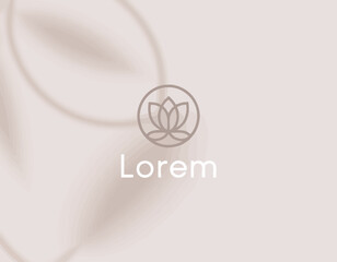 This minimalist lotus logo captures tranquility and beauty with its simple yet impactful design, embodying the essence of peace and elegance in human emotions.
