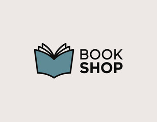 This image features a stylized open book icon, symbolizing knowledge and learning, ideal for educational platforms and book-related themes in modern publishing.