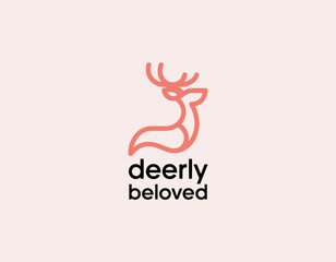 The image presents a stylized logo featuring a deer with elegant lines in soft gradient colors, conveying warmth and affection for a brand with a heartfelt message.