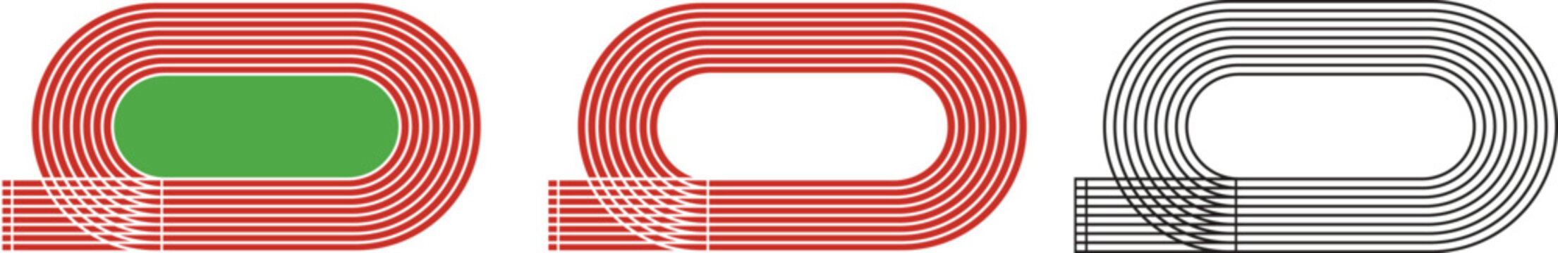 Running Track Vector set 