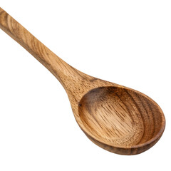 autifully crafted wooden spoon showcasing. Carefully crafted wooden spoon isolated against a clean transparent background.