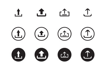 Upload icon set, upload icon vector. symbol, sign, upload glyph flat icon, collection of upload vector icons, vector illustration EPS 10.
