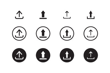 Upload icon set, upload icon vector. symbol, sign, upload glyph flat icon, collection of upload vector icons, vector illustration EPS 10.