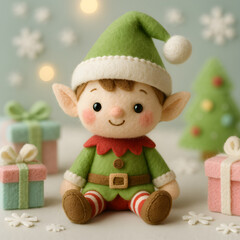 Cute Felt Christmas Elf Plush – made of felt