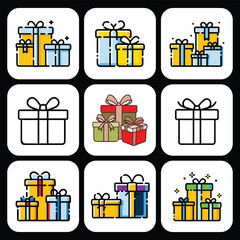 Festive Gift Collection A Vibrant Array of Colorful Wrapped Presents for Celebrations Joyful Holiday Surprises and Celebratory Giving