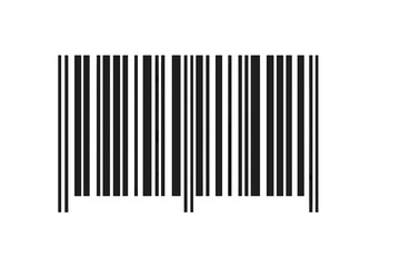 Realistic barcode vector isolated on white background, transparent background illustration, ordered set of black barcode lines, retail and product code design, modern barcode icon