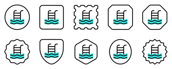 Editable swimming pool vector icon. Part of a big icon set family. Perfect for web and app interfaces, presentations, infographics, etc