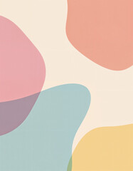Minimal Pastel Organic Shapes
