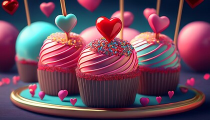 sweetheart cake pop ai generated