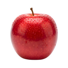 Fresh Red Apple with Water Droplets on Black Background &mdash; Symbol of Health and Natural Freshness