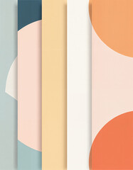 Pastel Vertical Gradient Panels with Soft Organic Overlays and Minimal Abstract Modern Design
