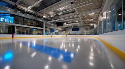 Fototapeta premium Sophisticated hockey training facility design services incorporating practice optimization and player development support enable organizations to create ideal environments for skil