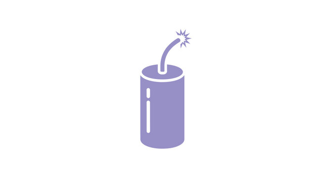Stylized illustration of a lit dynamite stick with a glowing fuse.