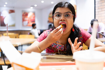 Eating at restaurant