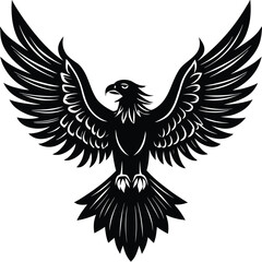 Detailed eagle with outstretched wings