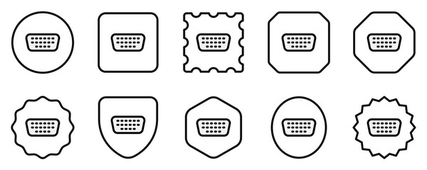 Editable vector vga cable port icon. Part of a big icon set family. Perfect for web and app interfaces, presentations, infographics, etc