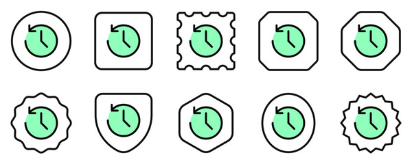 Editable vector history, turn back time icon. Part of a big icon set family. Perfect for web and app interfaces, presentations, infographics, etc