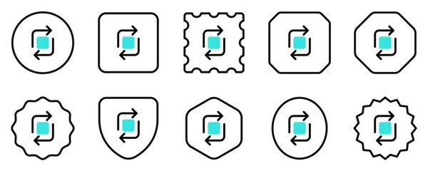 Editable vector rotation arrows icon. Part of a big icon set family. Perfect for web and app interfaces, presentations, infographics, etc