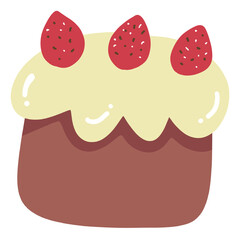 Cute cupcake dessert cartoon PNG