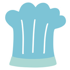 Cute blue chef hat cartoon PNG