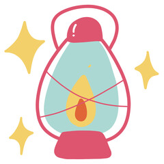 Cute lantern cartoon PNG
